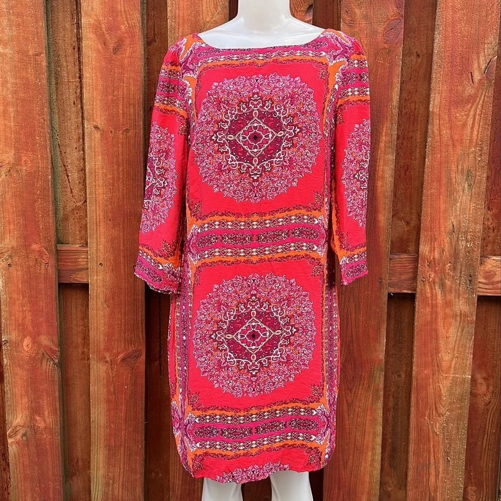 Laundry By Shelli Segal Women’s Pink Patterned Women's Dress Size 12 - Picture 2 of 11